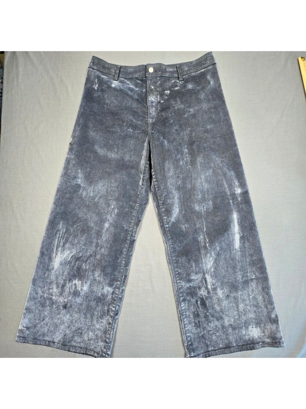 NEW Universal Thread Womens Size 16R Super Wide Leg Gray Velvet Pants